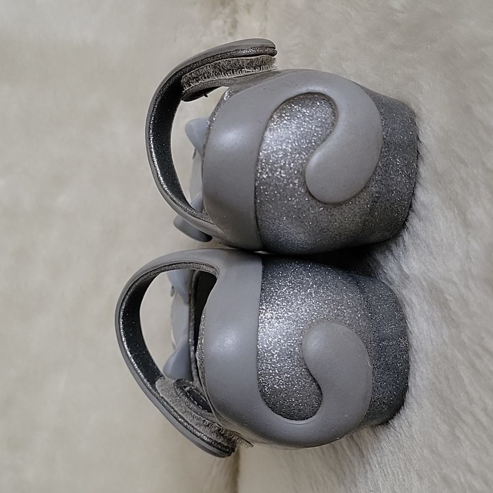MINI MELISSA Jelly Silver Cat Shoes. Size 10 - Picture 6 of 12
